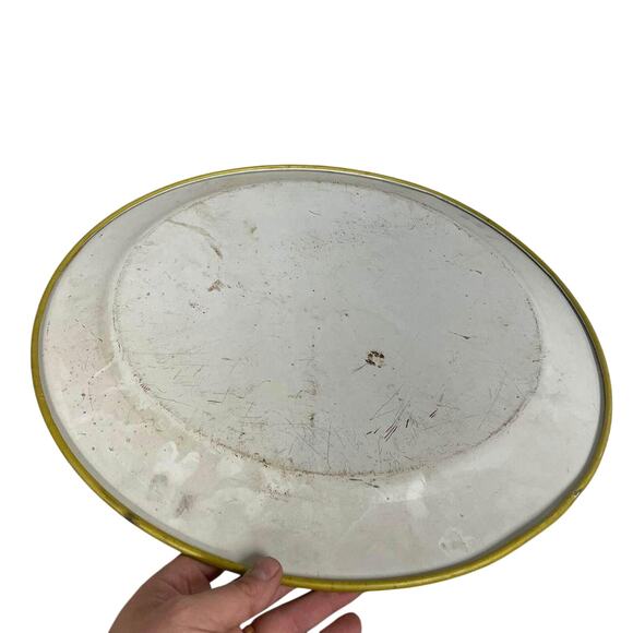 Vintage 19 Inch Tin Metal Serving Tray by Stoyke American Eagle Design - HN - Picture 4 of 4